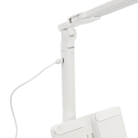 Настольная лампа / светильник беспроводная SONNEN PT-202, подставка для книг, USB, LED, 5 Вт, 3 режима, 238780