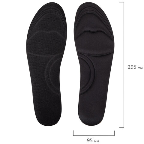 Стельки для обуви с ЭФФЕКТОМ ПАМЯТИ, материал MEMORY FOAM, размер RU 39-44 / EU 40-45, с линиями выреза, SHEGRA (ШЕГРА), 700745