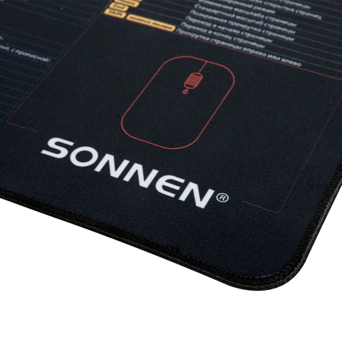 Коврик для мыши и клавиатуры с полезными комбинациями большой SONNEN "HOT KEYS", 800х400х3 мм, 513961