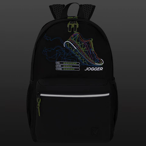 Рюкзак BRAUBERG FASHION CITY универсальный, 2 отделения, "Virtual sneaker", черный, 46х31х15 см, 271671