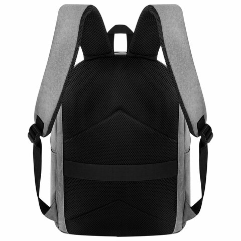 Рюкзак HEIKKI ACTIVE (ХЕЙКИ) универсальный, отделение для ноутбука, USB-порт, серый, 44х31х14 см, 272561