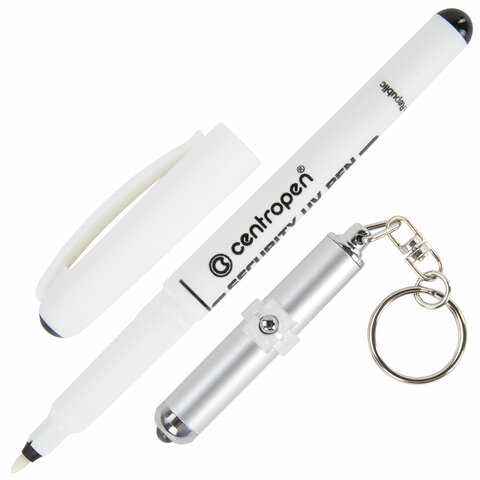 Маркер перманентный ультрафиолетовый CENTROPEN "Security UV", фонарик, 0,6-1 мм, 2699, 6 2699 0201