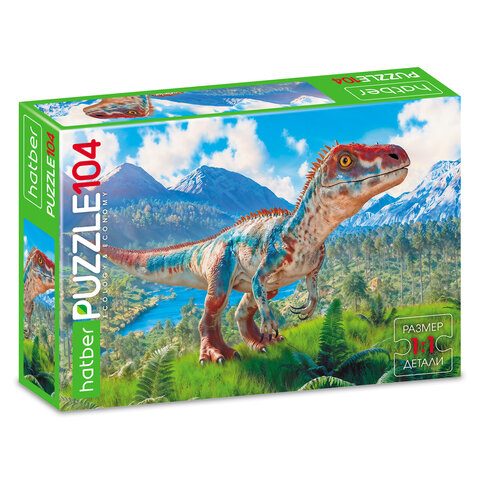 Пазл картонный 104 элемента АССОРТИ, 220х320 мм, HATBER