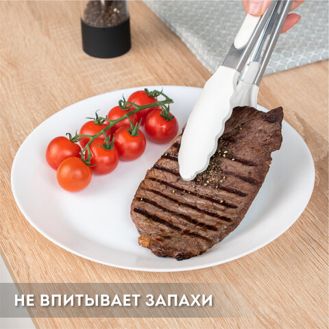 Набор силиконовых кухонных принадлежностей с деревянными ручками 12 в 1, молочный, DASWERK (ДАСВЕРК), 608193