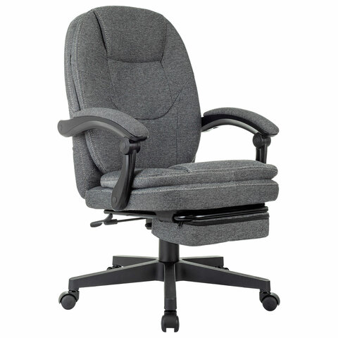 Кресло офисное CH-868MSG-BF, синхромеханизм, вибромодуль, подставка для ног, ткань, серое, 1998751