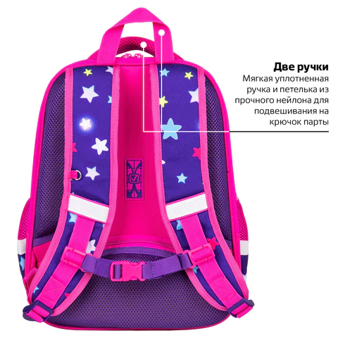 Ранец BRAUBERG FIT, 2 отделения, "Smiling bear", 3D-панель, 38х27х14 см, 270614