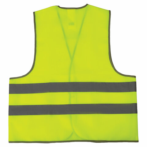 Жилет сигнальный, 2 светоотражающие полосы, ЛИМОННЫЙ, XXXL (60-62), ГРАНДМАСТЕР, 610889