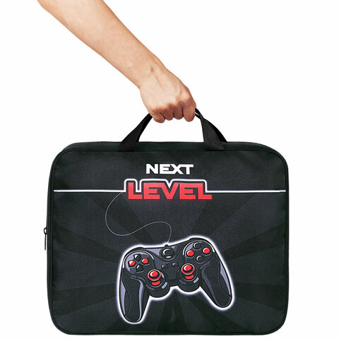 Папка на молнии с ручками BRAUBERG А4, 1 отделение, полиэстер, 80 мм, "Next level", 271483