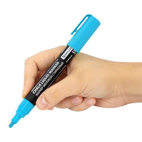 Маркеры меловые CHALK LIQUID MARKER, НЕОН, НАБОР 8 ЦВЕТОВ, 3 мм, стираемые, BRAUBERG "CHALK", 152597