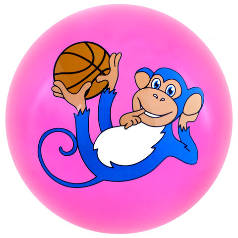 Мяч детский надувной "Зверята", 25 см, ПВХ, ассорти, 6 цветов, JOLLY JOT (ДЖОЛЛИ ДЖОТ), 666121