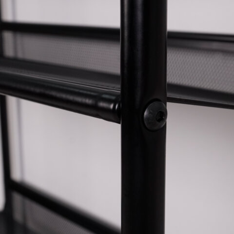 Полка для обуви "Женева-23", 645х270х600 мм, 3 полки, металл, чёрная, ПДО Ж23 Ч