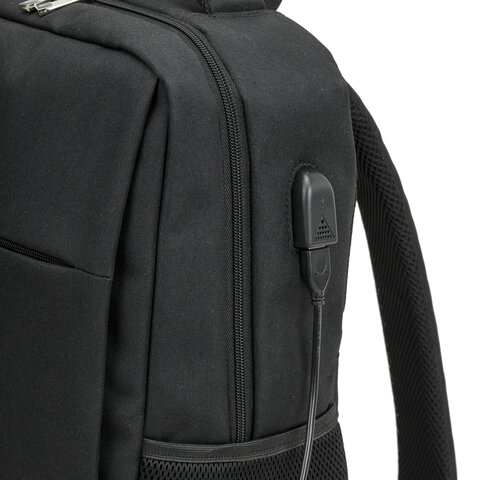 Рюкзак BRAUBERG FUNCTIONAL с отделением для ноутбука, USB-порт, багажная лента, "Firm", 43x30x15 см, 272576