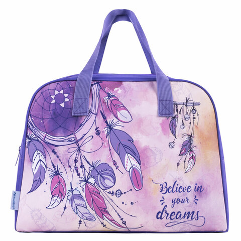 Сумка для занятий BRAUBERG с ручками, 35x25x15 см, "Dreamcatcher", 271590