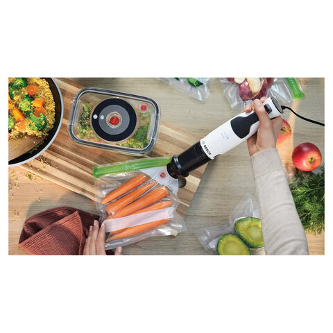 Блендер погружной BOSCH MSM4W210, 600 Вт, 1 скорость, 1 насадка, стакан, белый