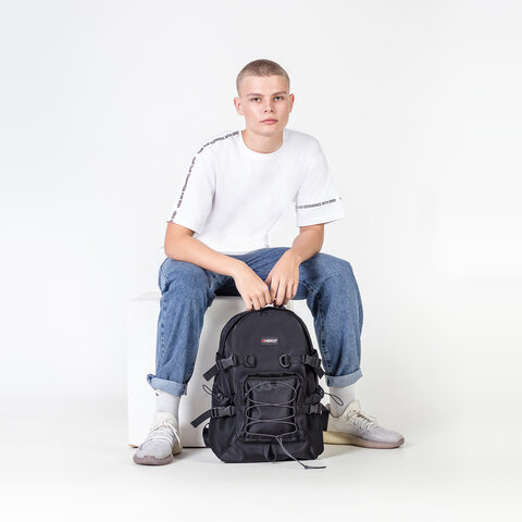 Рюкзак HEIKKI CHALLENGE (ХЕЙКИ) универсальный, карман для ноутбука, "Flex", черный, 45х32х17 см, 272579