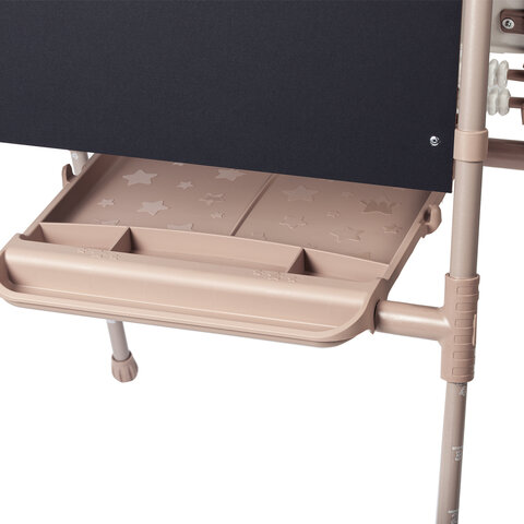 Мольберт растущий для мела/магнитно-маркерный 53х46 см, BRAUBERG "NIKA KIDS", БЕЖЕВЫЙ, 665759