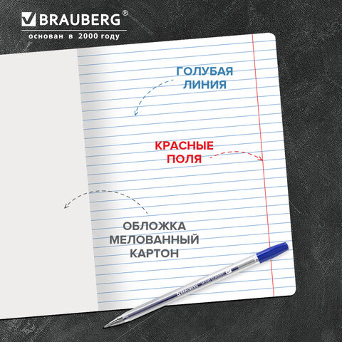 Тетрадь 24 л. BRAUBERG КЛАССИКА NEW линия, обложка картон, АССОРТИ (5 видов), 105704