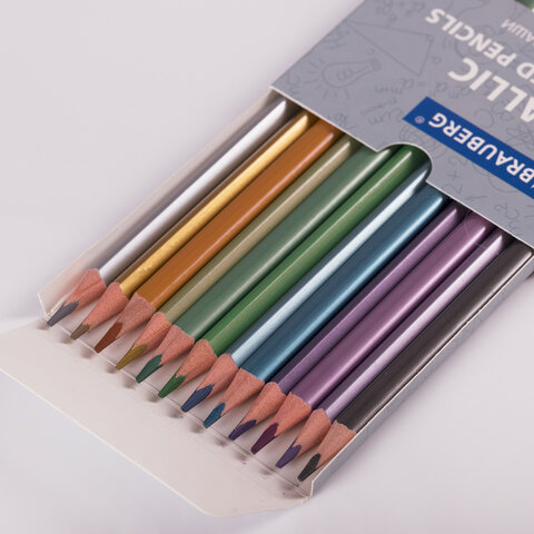 Карандаши цветные BRAUBERG, 60 цветов (Базовые, Металлик, Неон, Пастель, Телесные), трехгранные, грифель 3 мм, натуральное дерево, 181792