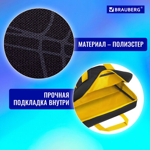 Папка на молнии с ручками BRAUBERG А4, 1 отделение, полиэстер, 80 мм, "Venomous spider", 271485