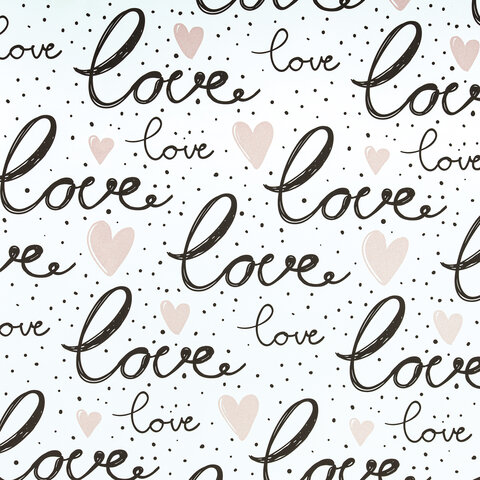 Бумага упаковочная подарочная мелованная "Love Story", 70x100 см, 10 дизайнов ассорти, ЗОЛОТАЯ СКАЗКА, 591916