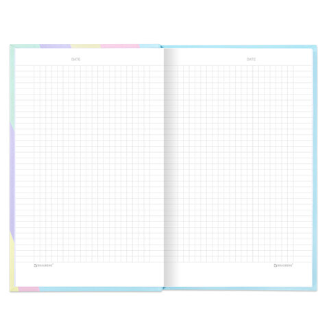 Блокнот А5 134х206 мм, 80 л., твёрдый, клетка, BRAUBERG, кросс-серия PASTEL, 117015