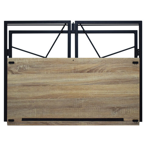 Стол на металлокаркасе BRABIX "LOFT CD-002", 1000х500х750 мм, складной, цвет дуб натуральный, 641214