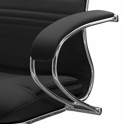 Кресло офисное МЕТТА "SAMURAI" KL-1, экокожа, черное