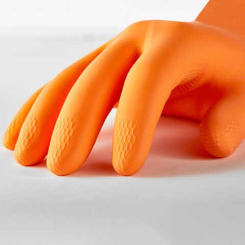 Перчатки латексные MANIPULA Specialist Цетра, КЩС-1, размер 9-9,5, L (большой), оранжевые, L-F-04/CG-947