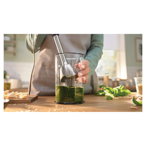 Блендер погружной BOSCH MSM4W210, 600 Вт, 1 скорость, 1 насадка, стакан, белый