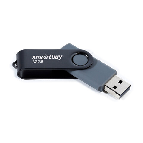 Флеш-диск 32 GB SMARTBUY Twist USB 2.0, черный, SB032GB2TWK