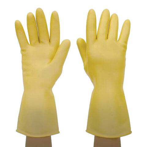 Перчатки МНОГОРАЗОВЫЕ латексные SUPER СИЛА СВЕРХПРОЧНЫЕ, бежевые, размер 7-8, M (средний), вес 96 г, Komfi, ADM, 20073
