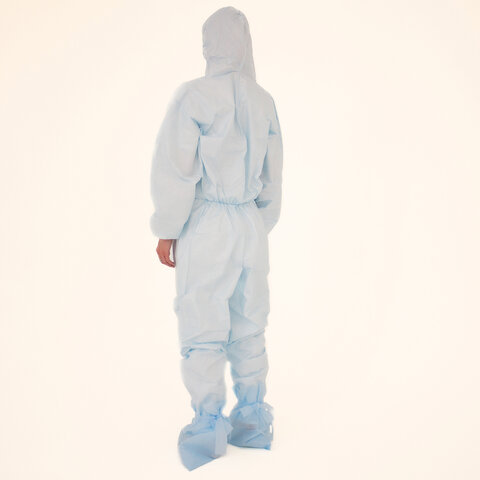 Комплект одноразовой одежды защитный КХ-87 (комбинезон, бахилы, маска), размер 56-58, ГЕКСА