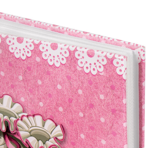 Фотоальбом BRAUBERG "Baby shoes" на 200 фото 10х15 см, твердая обложка, термосклейка, розовый, 39114, 391148