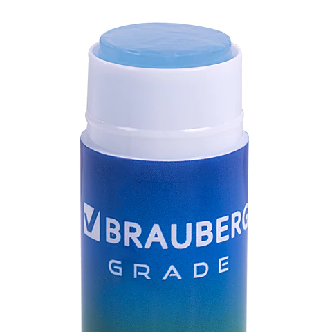Клей-карандаш в градиентном корпусе BRAUBERG "Grade", 21 г, PVP-основа, ассорти, 271247