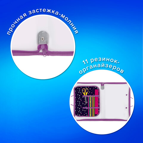 Папка для труда на молнии с ручками ПИФАГОР А4, 1 отделение, пластик, органайзер, "Leapfrog", 273388