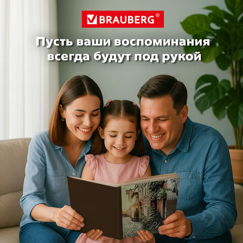 Фотоальбом BRAUBERG "Итальянские улочки" на 304 фото 10х15 см, твердая обложка, термосклейка, 391167