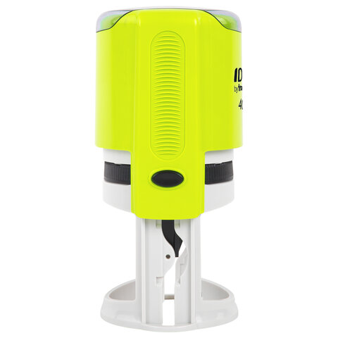 Оснастка для печатей оттиск D=42 мм, синий, TRODAT IDEAL 46042, корпус ЖЕЛТЫЙ, крышка, подушка, 198960