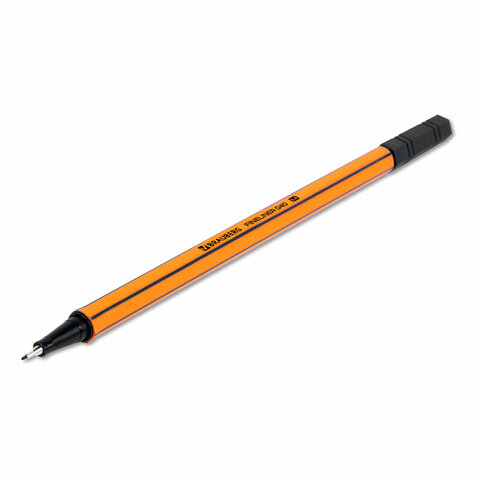 Ручка капиллярная (линер) ЧЕРНАЯ, BRAUBERG "FINE 040", шестигранная, линия письма 0,4 мм, 144139