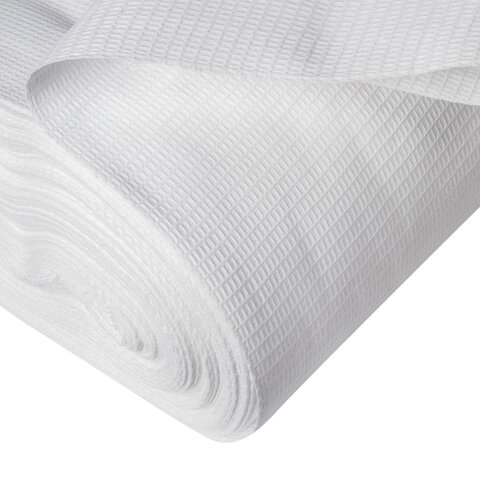 Полотно ВАФЕЛЬНОЕ отбеленное, рулон 0,45х60 м, в пакете, плотность 180 (±10) г/м2, LAIMA, 609577