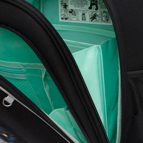 Ранец GRIZZLY анатомическая спинка, c брелоком, для девочек, "I'M HERE", 36х28х20 см, RAz-586-6/1