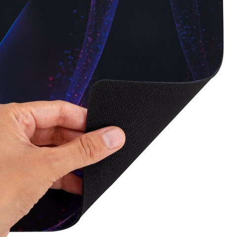 Коврик для мыши SONNEN "NEON WAVE" резина + ткань, 250х200х2 мм, 513958