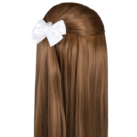 Бант для волос 8х10 см, 10х12 см, 8 см на резинке, белый, АССОРТИ, MONTE VITA (МОНТЕ ВИТА), 457117