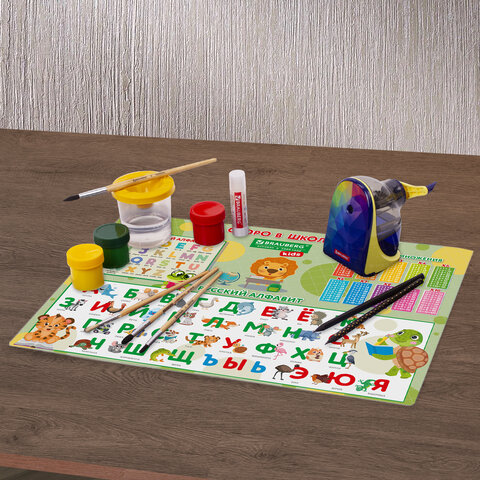 Настольное покрытие BRAUBERG KIDS, А3+, пластик, 46x33 см, "Назад в школу", 272367