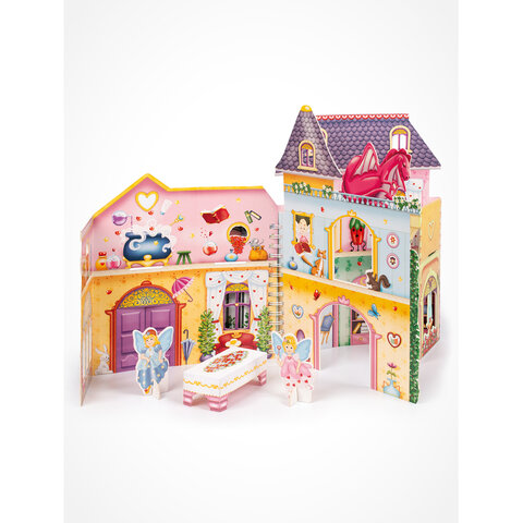 Книга-конструктор 3D-домик с наклейками, 36 стр., 33,5х24 см, АССОРТИ, МОЗАИКА-СИНТЕЗ