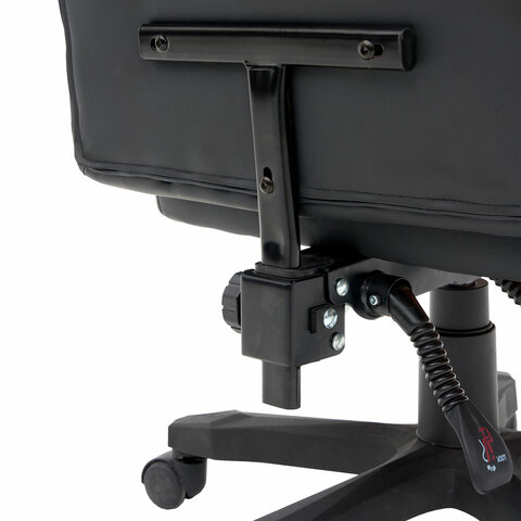 Кресло компьютерное CROMEX (КРОМЕКС) "Start GM-105", две подушки, экокожа, черное/красное, 532957