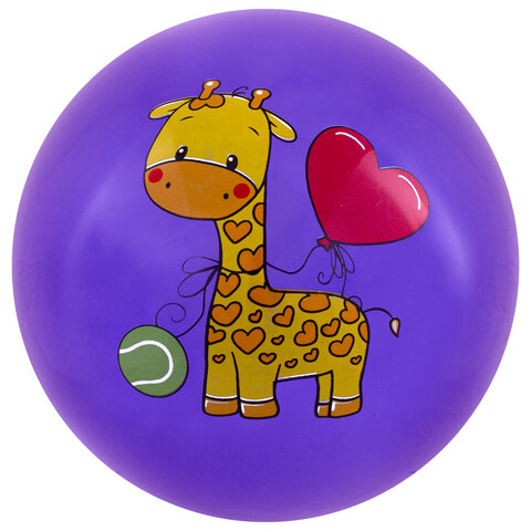 Мяч детский надувной "Зверята", 25 см, ПВХ, ассорти, 6 цветов, JOLLY JOT (ДЖОЛЛИ ДЖОТ), 666121