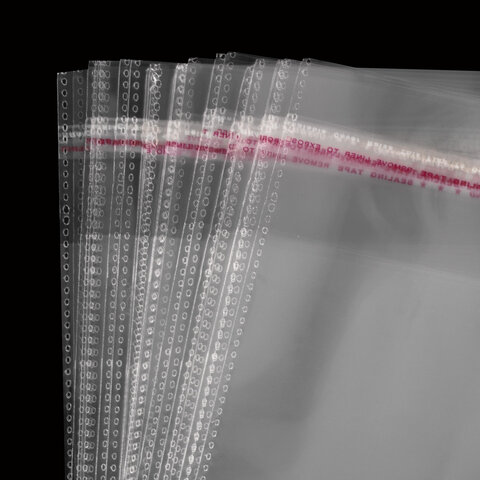 Пакет БОПП с клеевым клапаном, КОМПЛЕКТ 100 шт., 30х40+4 см, толщина 30 мкм, с усиленным швом