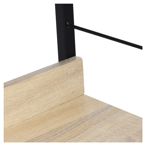 Стеллаж на металлокаркасе BRABIX "LOFT SH-003", 600х350х1500 мм, 5 полок, цвет дуб натуральный, 641236