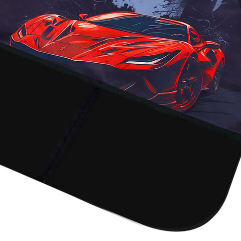 Набор для уроков труда BRAUBERG KIDS, клеенка ПВХ, накидка фартук с нарукавниками, "Red car", 272363