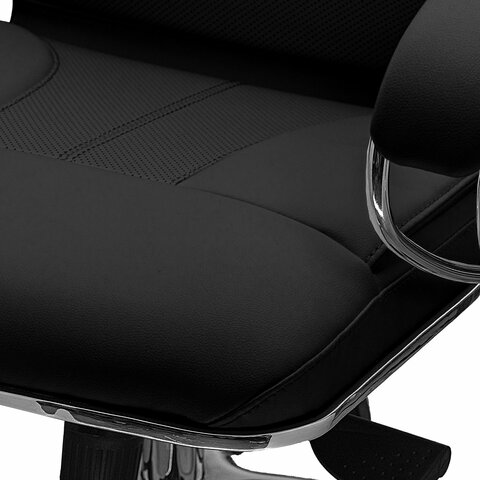 Кресло офисное МЕТТА "SAMURAI" KL-1, экокожа, черное